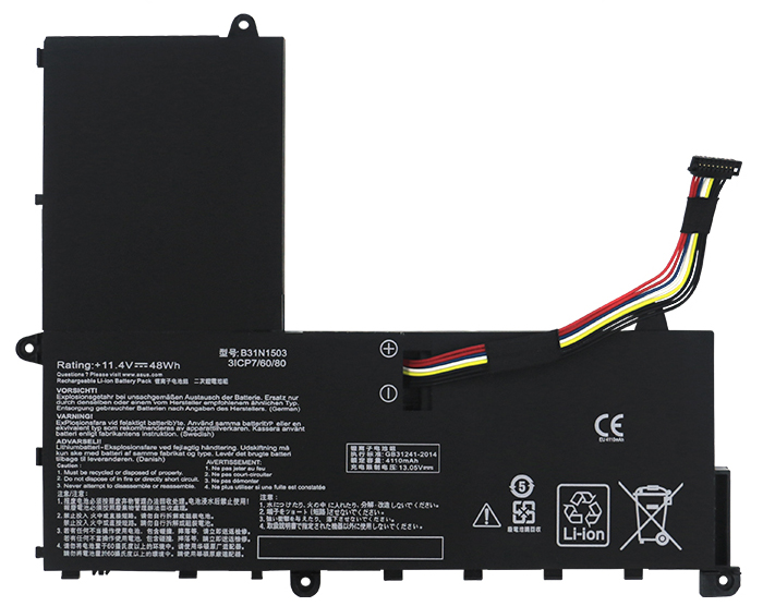 Datorbatteri Ersättning för  Asus EeeBook-E202SA-1A