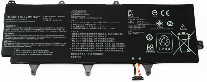 Datorbatteri Ersättning för  ASUS ROG-ZEPHYRUS-S-GX701GX-Series