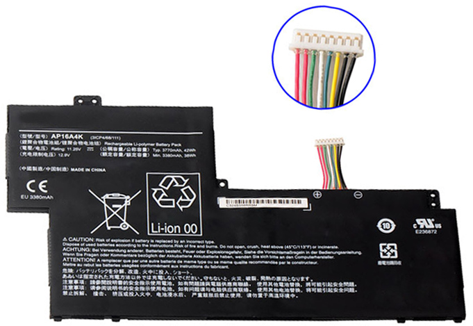 Datorbatteri Ersättning för  Acer Swift-1-SF113-31-P5WW