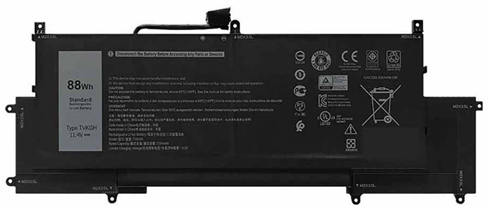 Datorbatteri Ersättning för  DELL Latitude-9510-Series