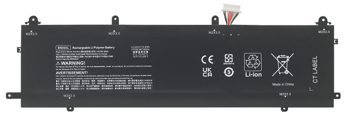 Datorbatteri Ersättning för  hp Spectre-X360-Convertible-15-EB0009UR