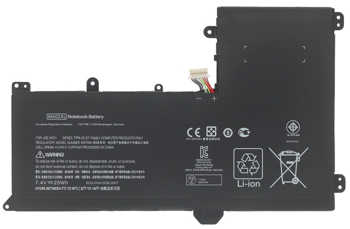 Datorbatteri Ersättning för  Hp SlateBook-10-h013ru-x2