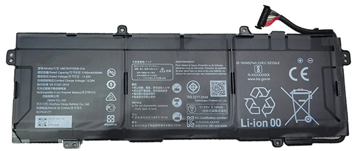 Datorbatteri Ersättning för  HUAWEI HB5781P1EEW-31C