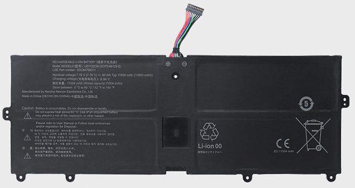 Datorbatteri Ersättning för  lg Gram-17Z90Q-R.AAB8U1-17inch