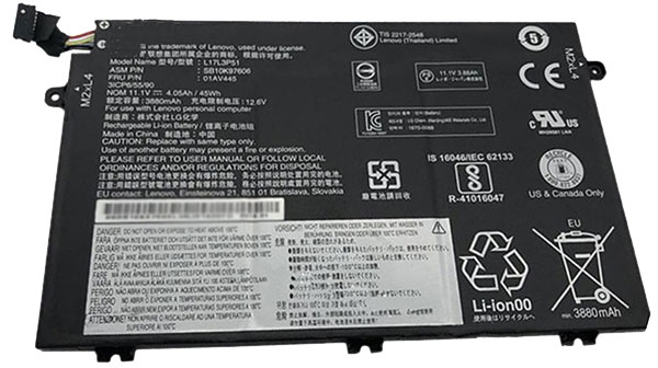 Datorbatteri Ersättning för  Lenovo 01AV447