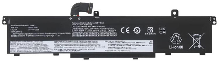 Datorbatteri Ersättning för  LENOVO ThinkPad-P17-Gen-1