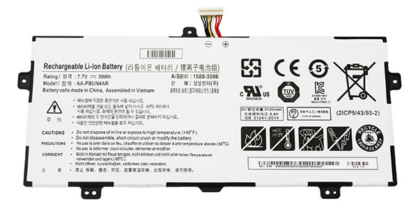 Datorbatteri Ersättning för  samsung AA-PBUN4AR