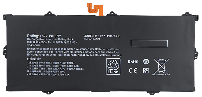 Datorbatteri Ersättning för  SAMSUNG Galaxy-Book-GO-NP340XLA-KA1US
