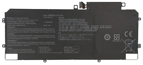 Datorbatteri Ersättning för asus 0B200-00730200 Datorbatteri Ersättning för asus 0B200-00730200