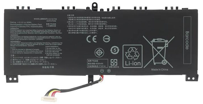 Datorbatteri Ersättning för  asus ROG-STRIX-GL503VS-EI005T