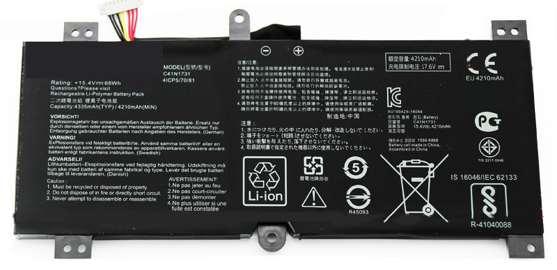 Datorbatteri Ersättning för asus ROG-Strix-Scar-II-GL504 Datorbatteri Ersättning för asus ROG-Strix-Scar-II-GL504