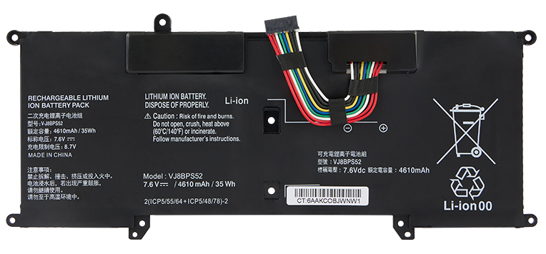 Datorbatteri Ersättning för fujitsu VAIO-S13-VJS132C0811S Datorbatteri Ersättning för fujitsu VAIO-S13-VJS132C0811S