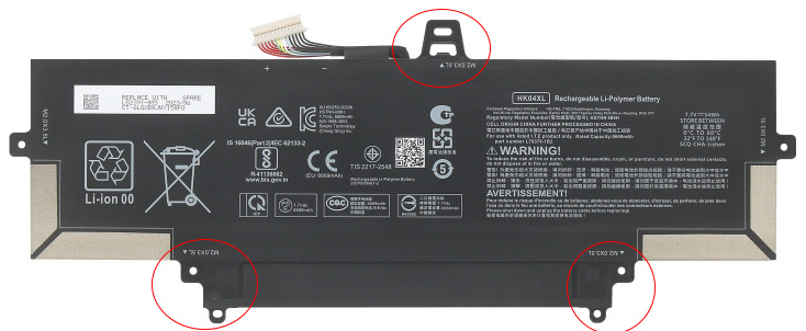 Datorbatteri Ersättning för  hp L82391-005