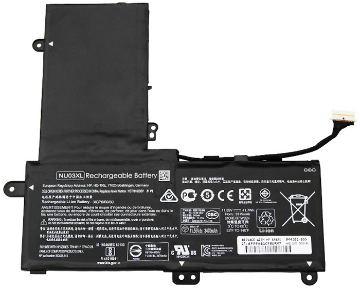 Datorbatteri Ersättning för  hp 843536-541