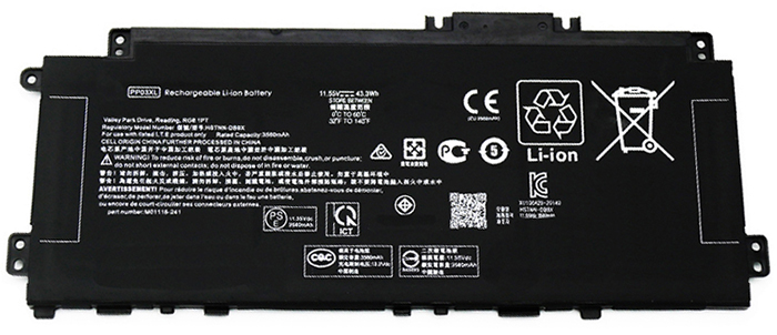 Datorbatteri Ersättning för  hp Pavilion-X360-14-DW0054TU