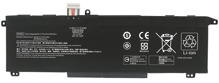 Datorbatteri Ersättning för  hp Spectre-X360-15T-EK000