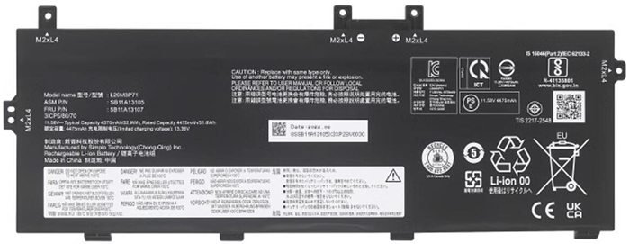 Datorbatteri Ersättning för LENOVO L20D3P71 Datorbatteri Ersättning för LENOVO L20D3P71
